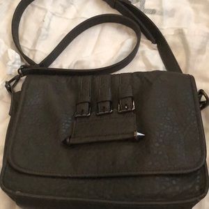 Gray cross body bag